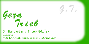 geza trieb business card